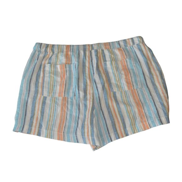 Briggs Women's Striped Linen Rayon Shorts XXL Multi-Color Casual Summer Wear - Picture 4 of 9